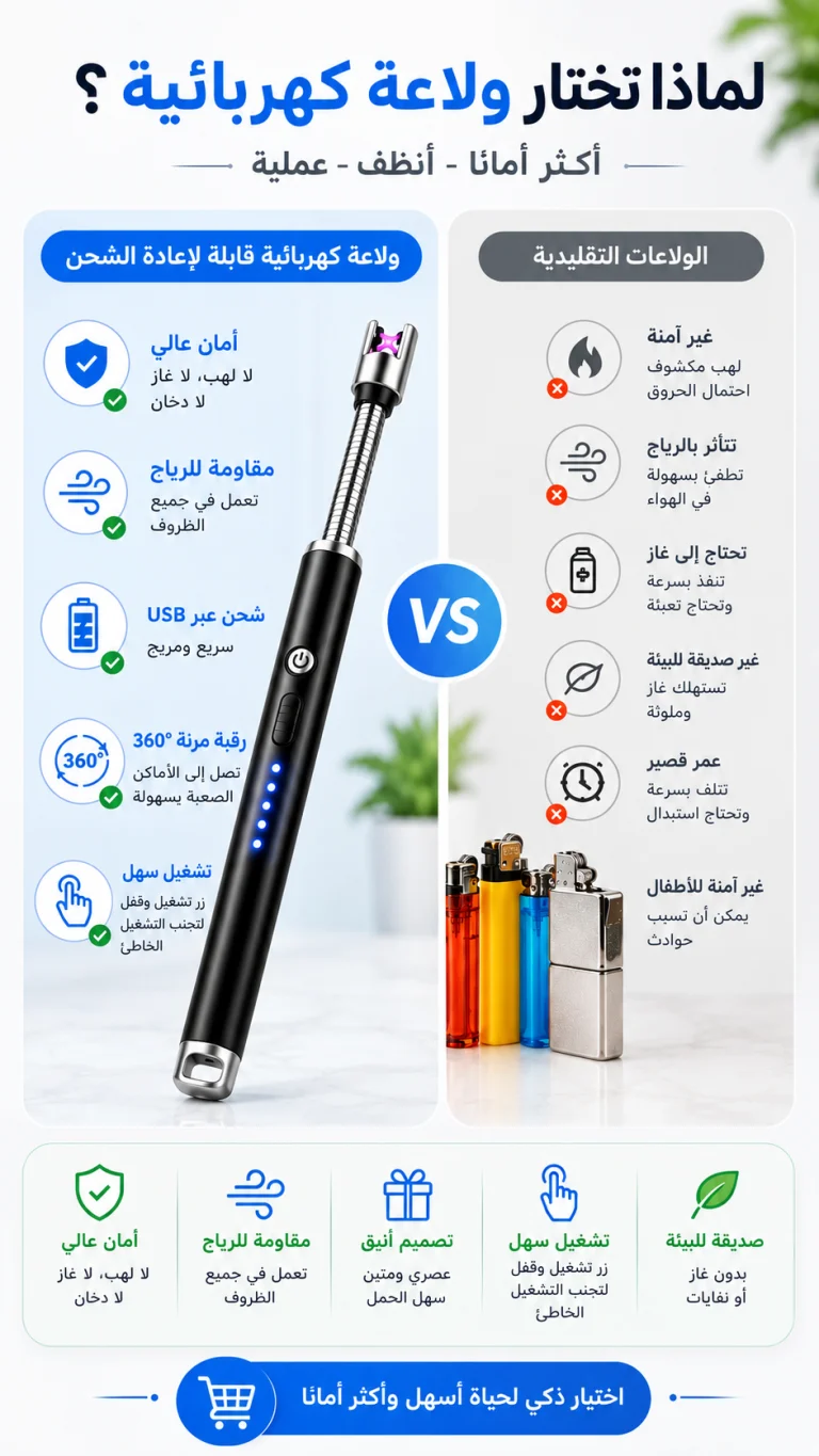 ولاعة كهربائية قابلة للشحن